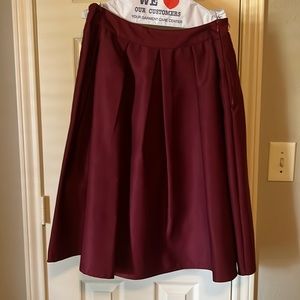 Burgundy fit and flare skirt size XXL
